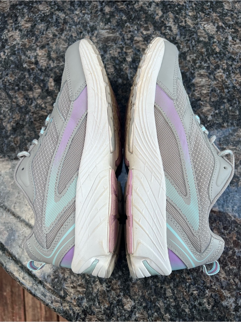 Ryka Impress Women's Athletic Sneakers in Taupe with Mint Accents - Picture 5 of 10